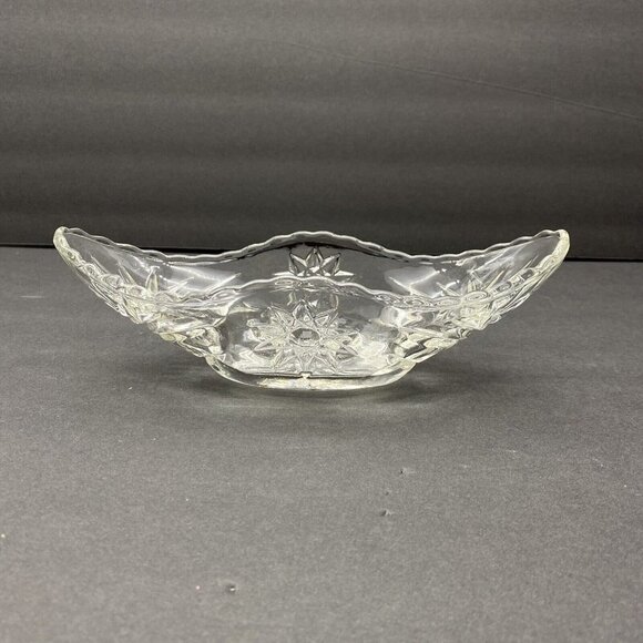 Cut Glass Candy Nut Dish Star Of David Pinwheel Sawtooth Edges Vtg Set Of 2 - Picture 3 of 12